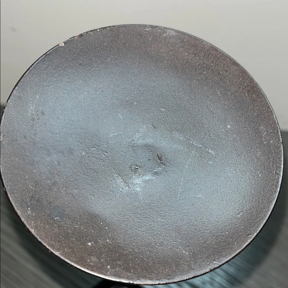 Elegant Dark Brown Metal Candle Holder Set